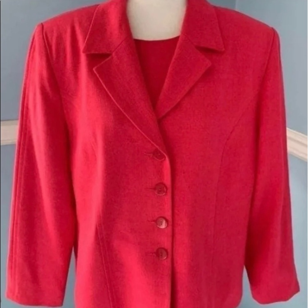 Vintage 2 piece blazer jacket set womans size 18 Henry Lee coat/top